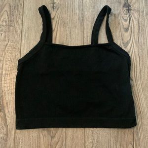 cropped black top